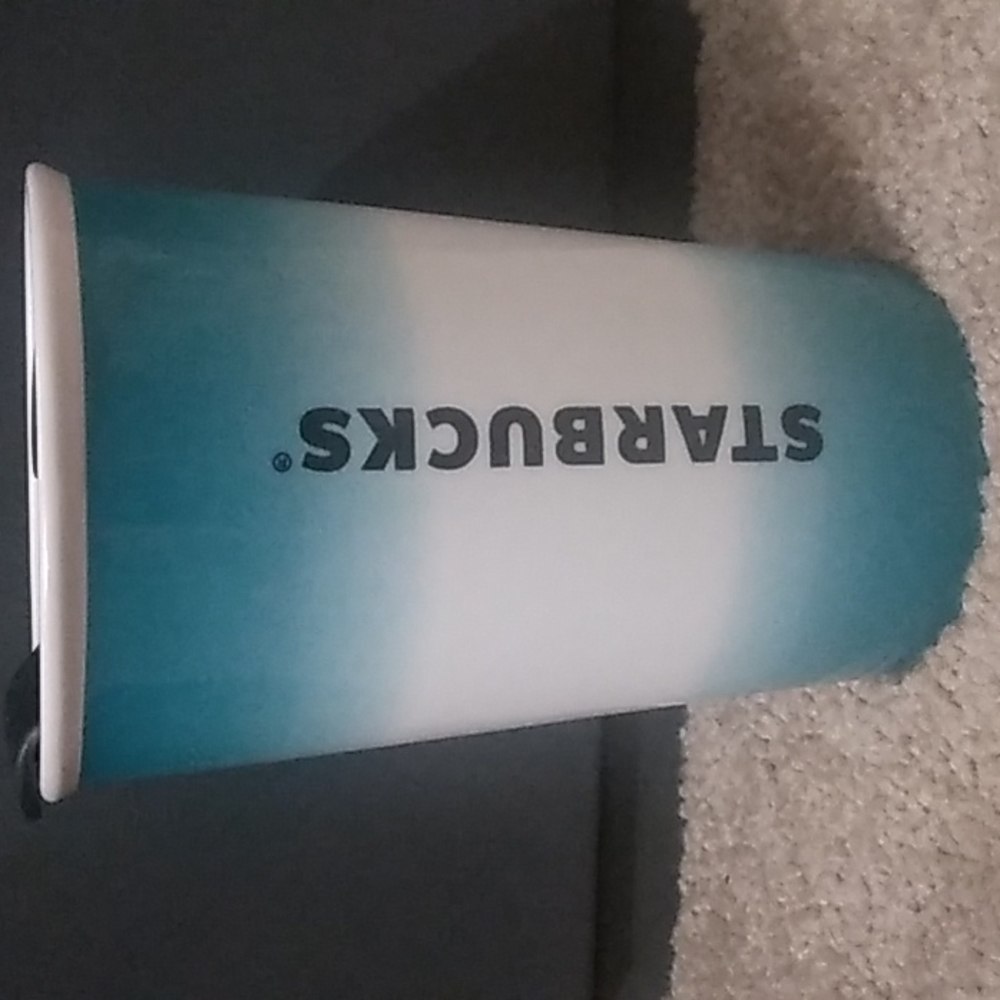 Starbucks 8 oz ceramic travel mug with lid
